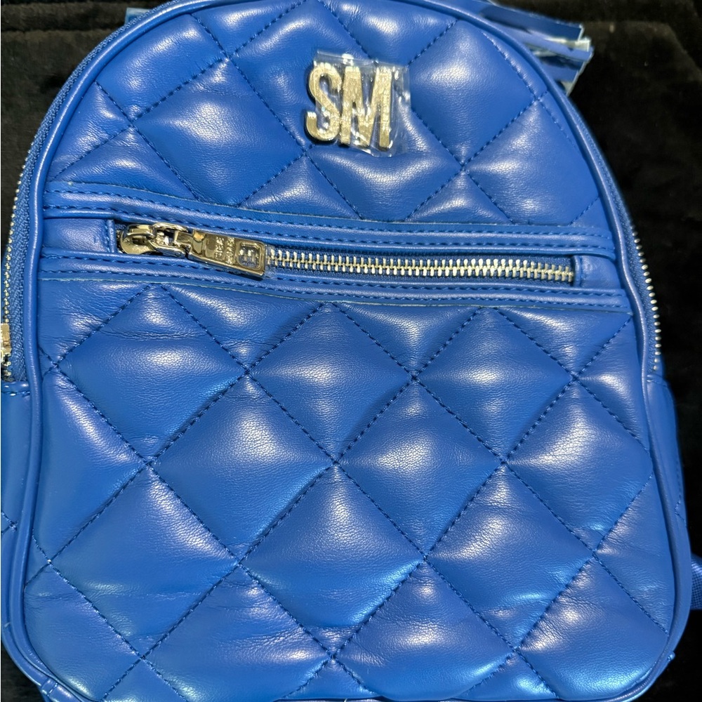 Steve Madden Quilted Royal Blue Backpack
